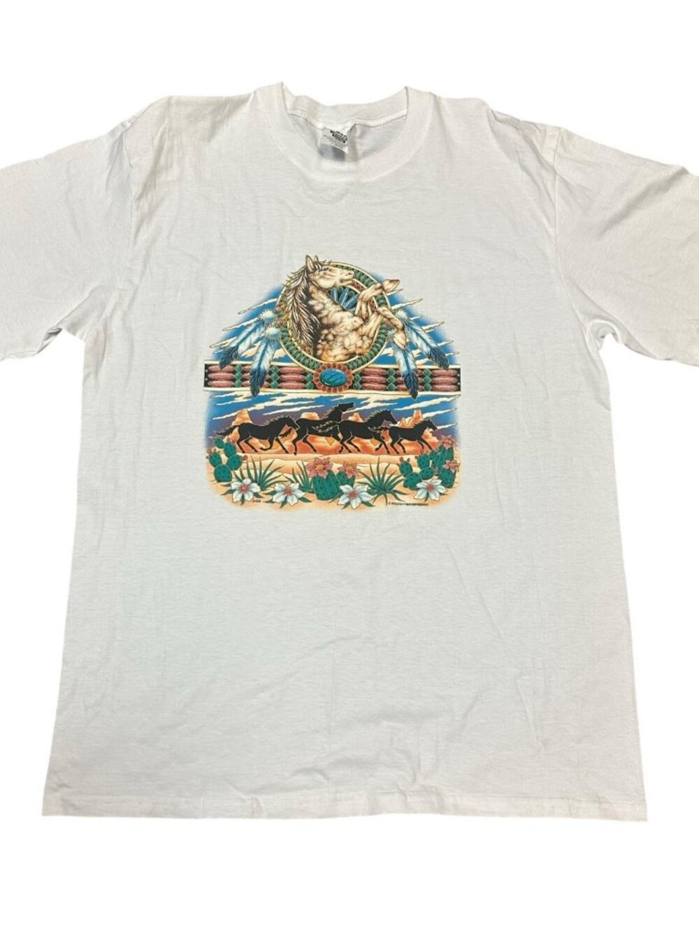 NWOT Robert‎ Allan Sportswear Horse Tribal Shirt Unisex Size XL